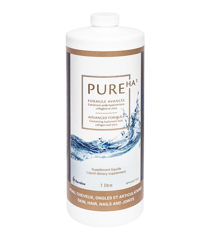 PureHA Formule Avancée est un complément liquide avec de nombreux avantages. Il est génial pour la pousse des cheveux plus épais, des ongles plus forts, une peau rayonnante et des articulations plus saines !
